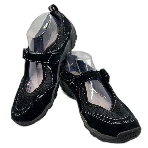 Propet Blazer Black Suede and Webbing Active Mary Jane Sport Shoes Size 9 - Picture 2 of 13